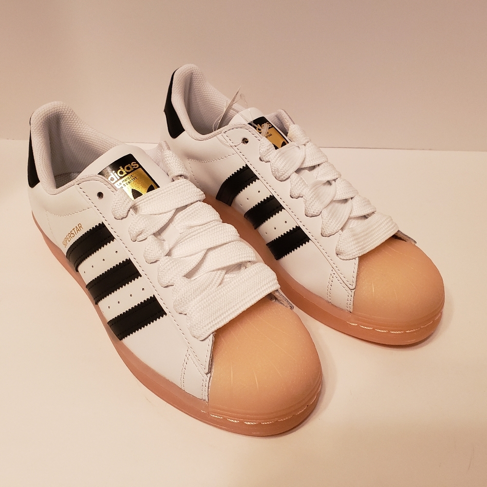 Adidas Superstar Shoe Cloud White/Haze Coral 8.5
